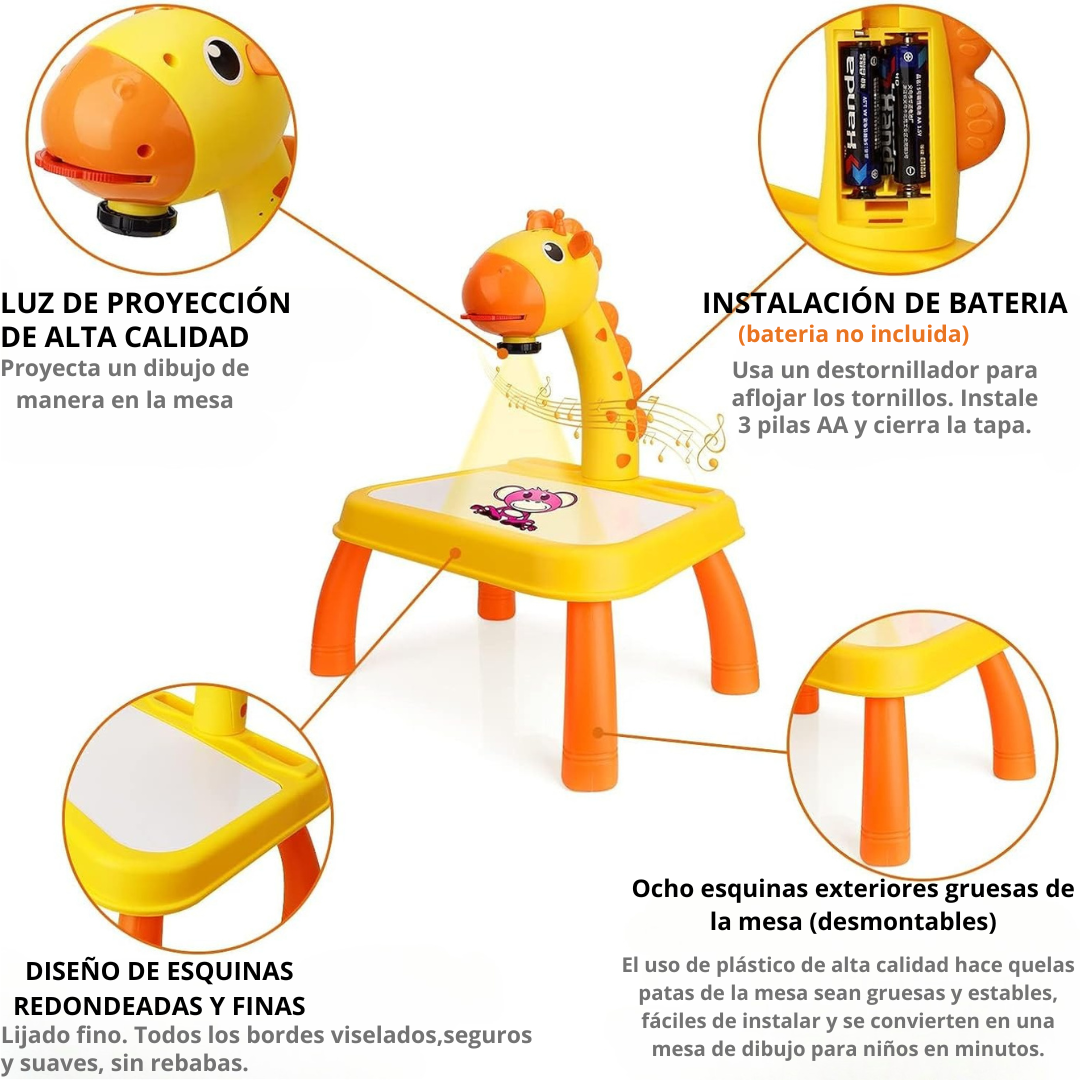 Mini Escritorio de Aprendizaje para niños pato-amarillo