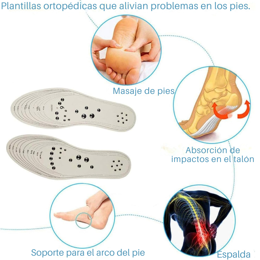 Plantillas de masaje magnético de acupresión unisex