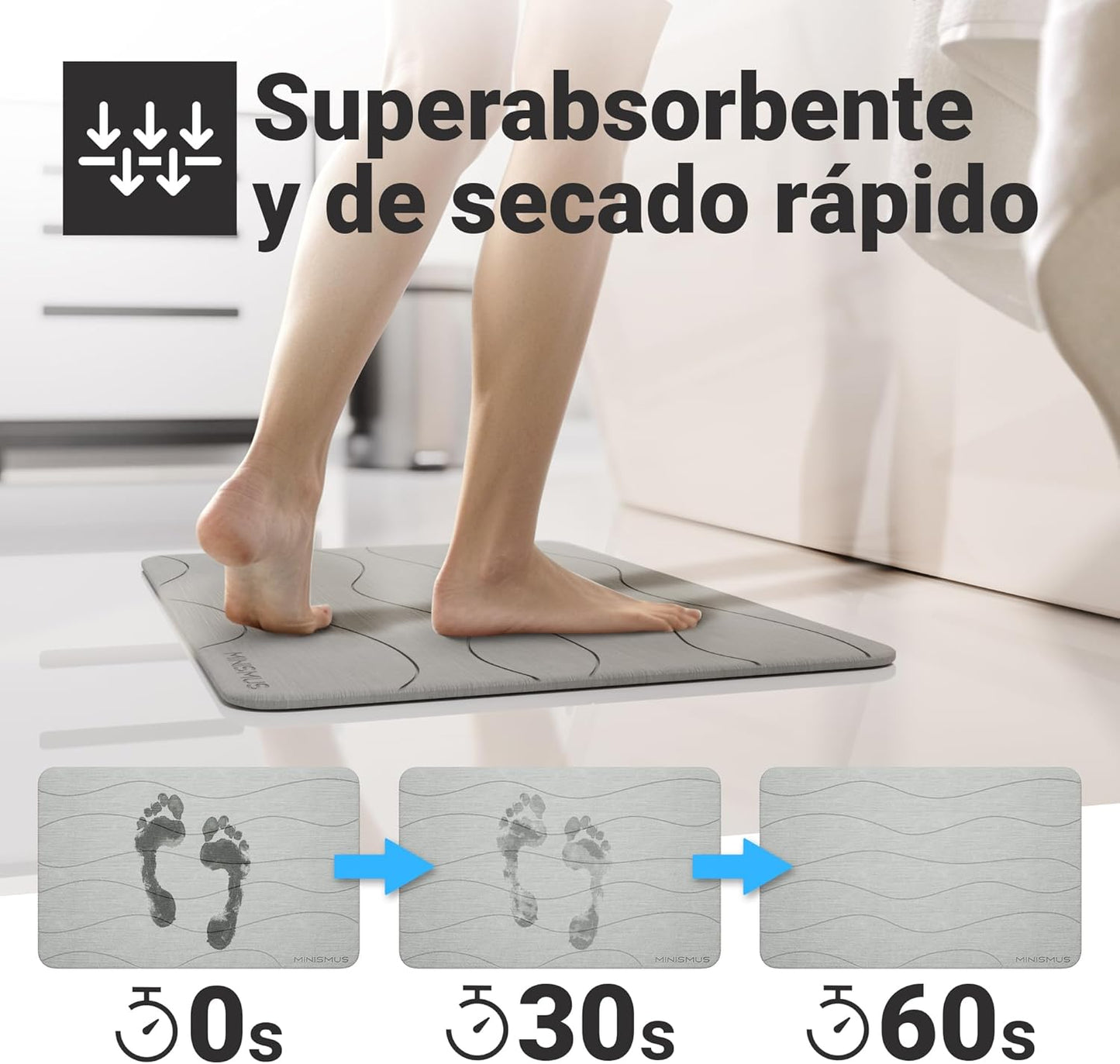 Alfombra de Baño de Piedra Diatomita