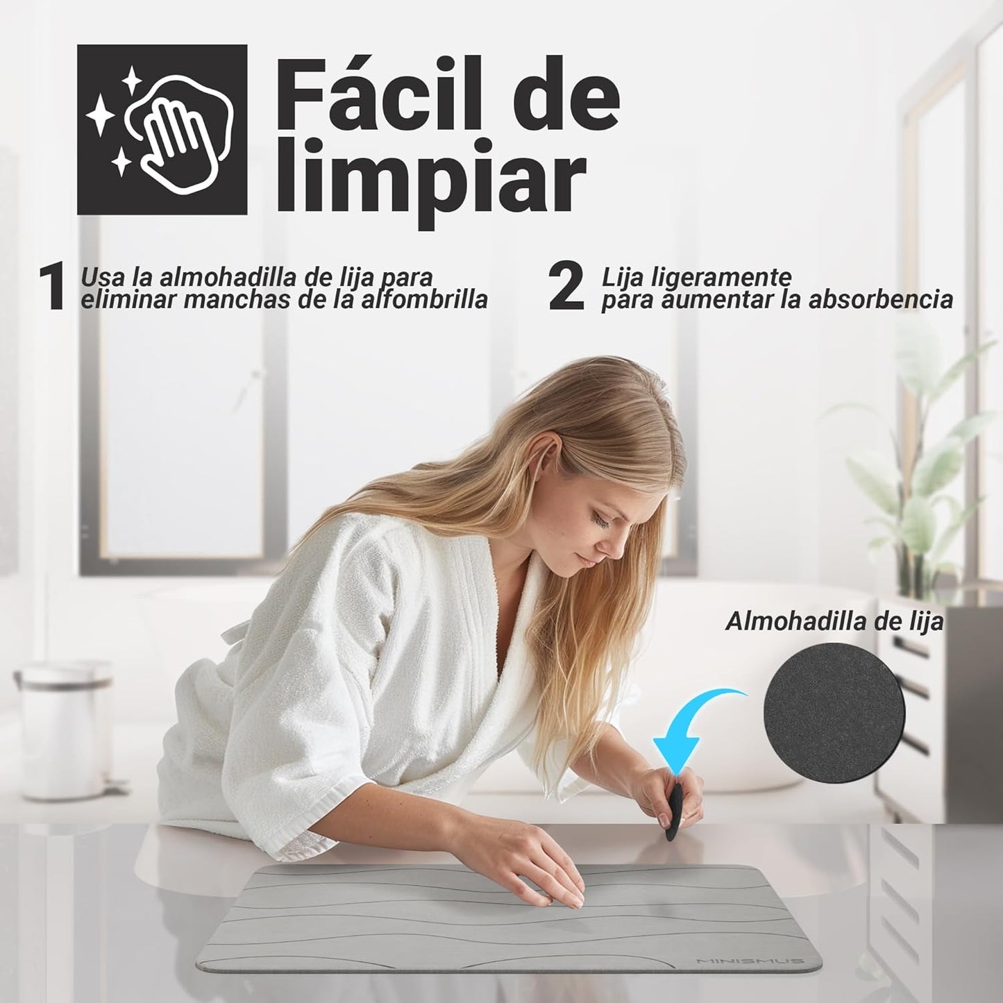 Alfombra de Baño de Piedra Diatomita