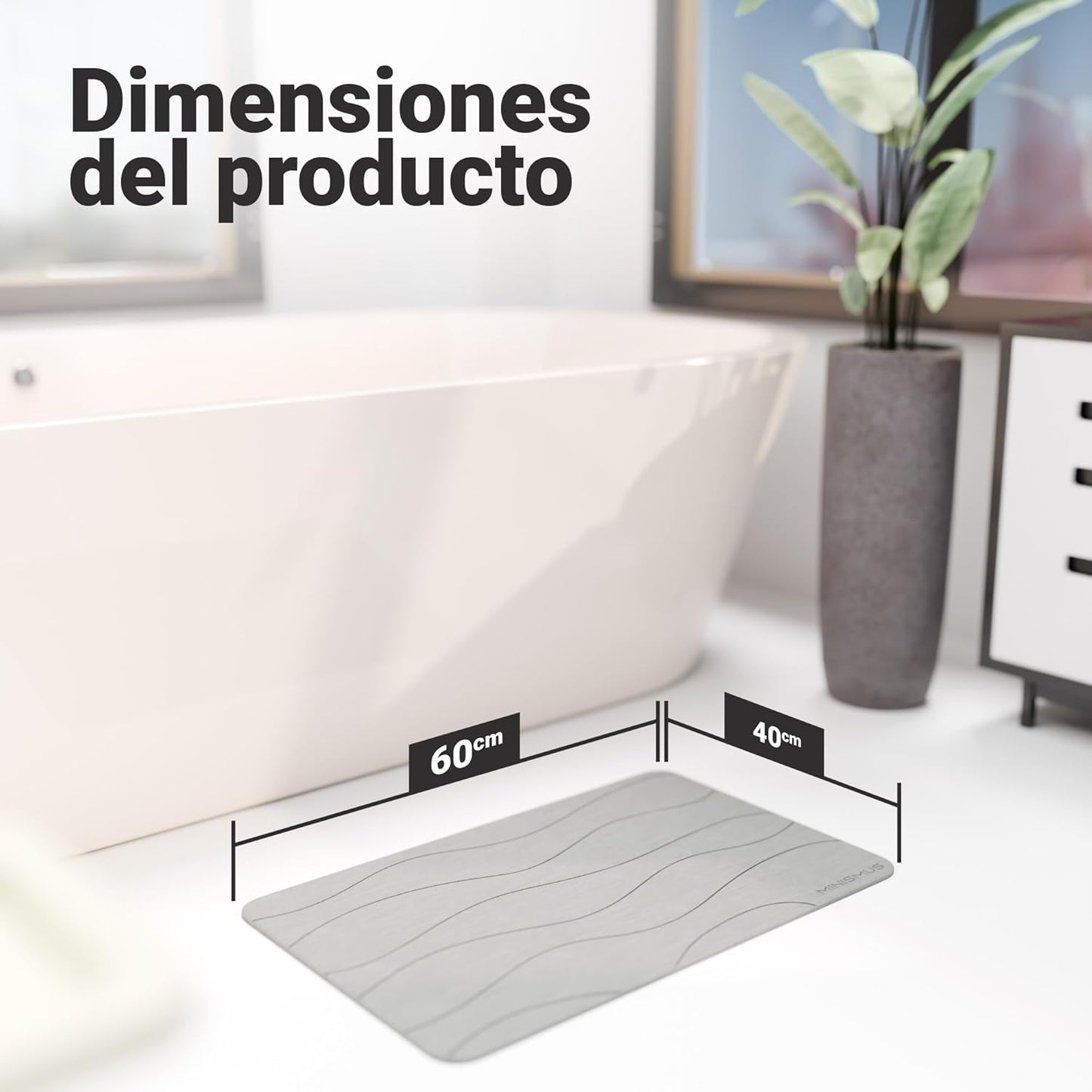 Alfombra de Baño de Piedra Diatomita