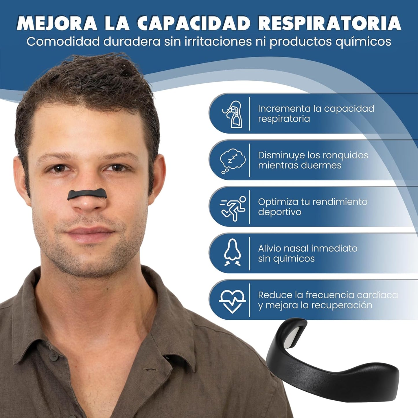 clearnoser® Tiras Nasales Magnéticas Premium – Mejora la Respiración y la Oxigenación, Antironquidos