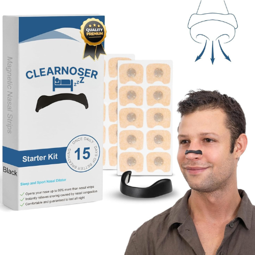 clearnoser® Tiras Nasales Magnéticas Premium – Mejora la Respiración y la Oxigenación, Antironquidos